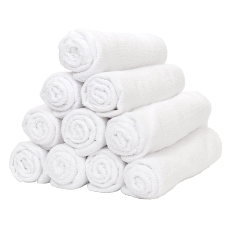 Monarch SmartChoice Microfiber Hand Towel 16x27 White (12pk) M915105W